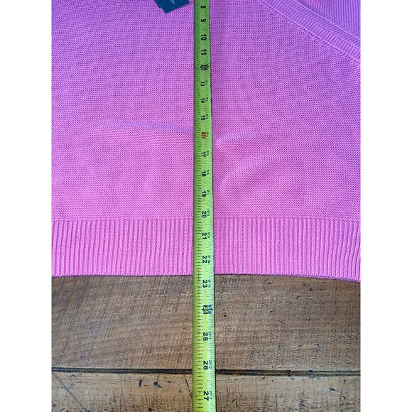 NWT Womens French Connection Aurora Pink Mozart Plus Crew Neck Waffle Sweater 3X - Picture 7 of 8